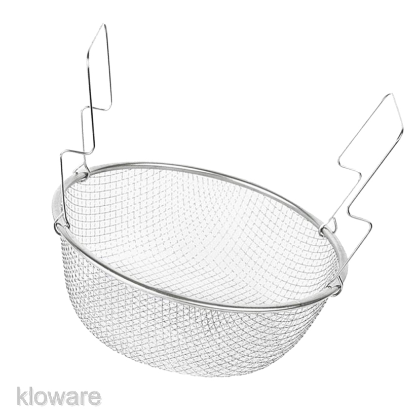 Rổ Lưới Lọc Bằng Thép Không Gỉ Hình Tròn Có 3 Kích Cỡ Dùng Để Chiên Rau Củ Quả