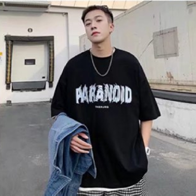 Áo Thun Tay Ngắn Dáng Rộng In Chữ Thời Trang Mùa Hè Cho Nam Size S-8XL