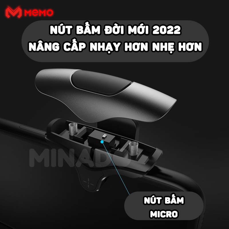 Nút bắn Pubg Mobile ff chơi game siêu nhạy MEMO AK-04 chống mỏi tay cầm chơi game điện thoại pubg ros freefire Minado