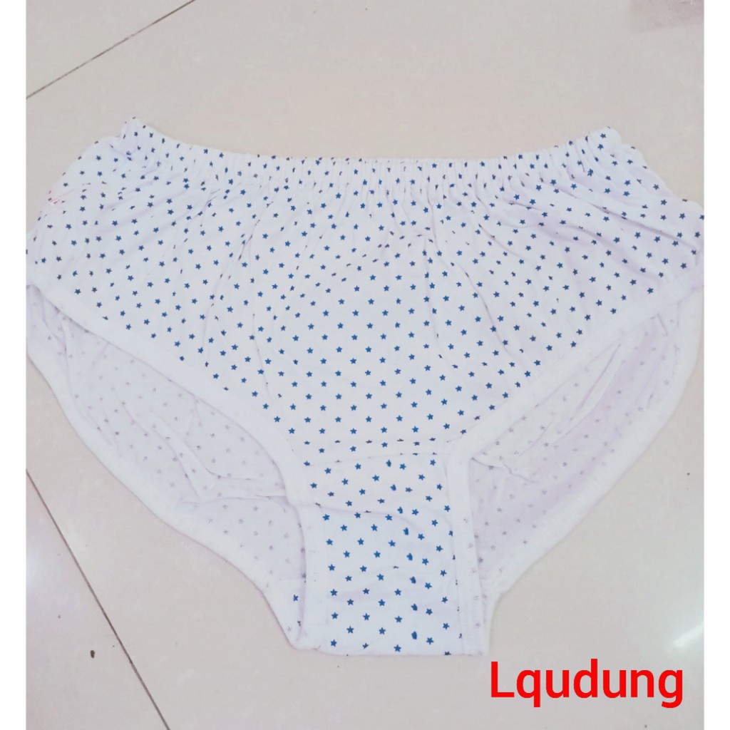 Quần lót người già, quần bà già, phụ nữ mang bầu họa tiết chấm sao vải cotton