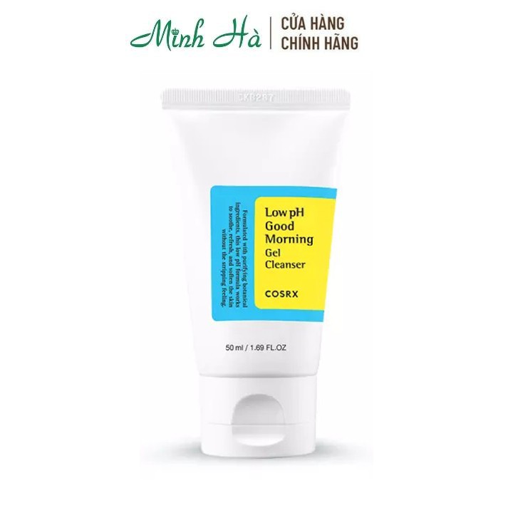 Sữa rửa mặt Cosrx Low Ph Good Morning Gel Cleanser - Mẫu mới tuýp mini 50ml