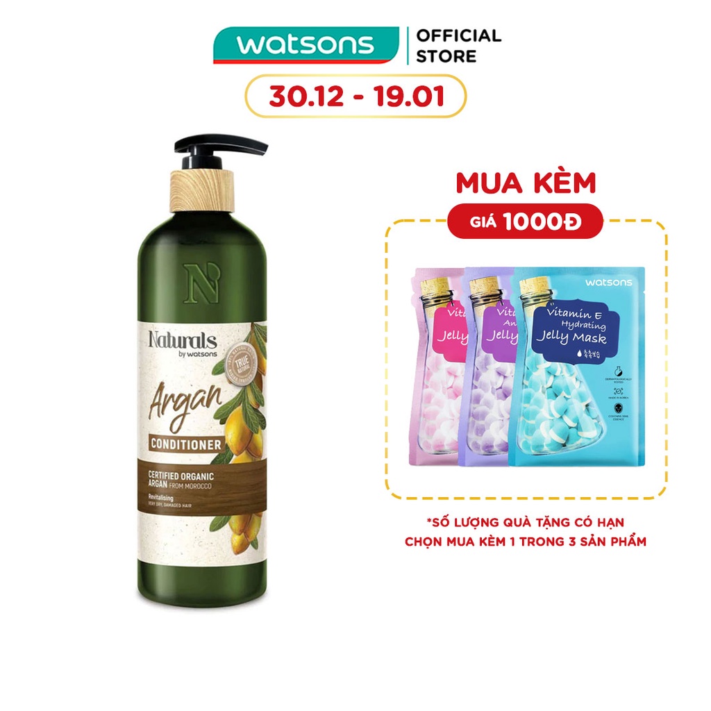 Dầu Xả Naturals By Watsons True Natural Chiết Xuất Argan 490ml