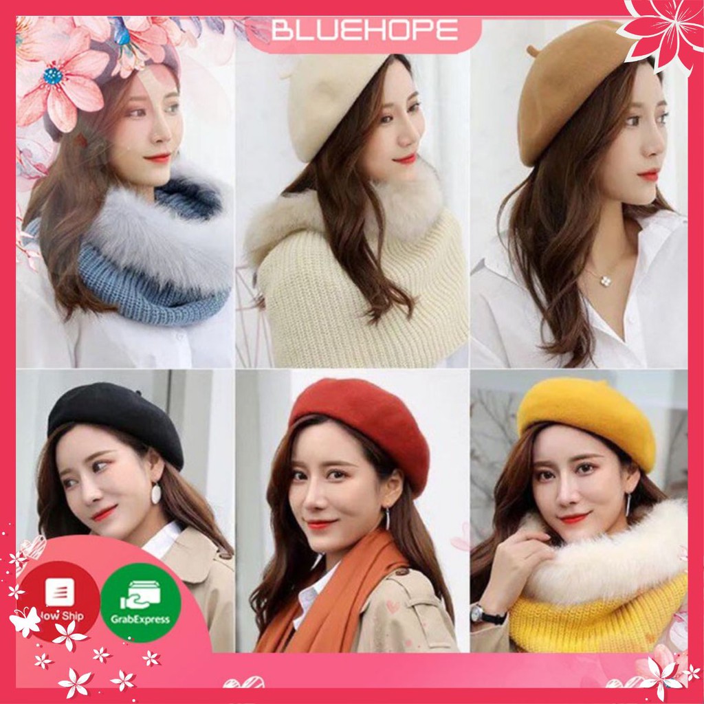 Mũ Nồi Beret dạ Chỉnh được kích thước các màu