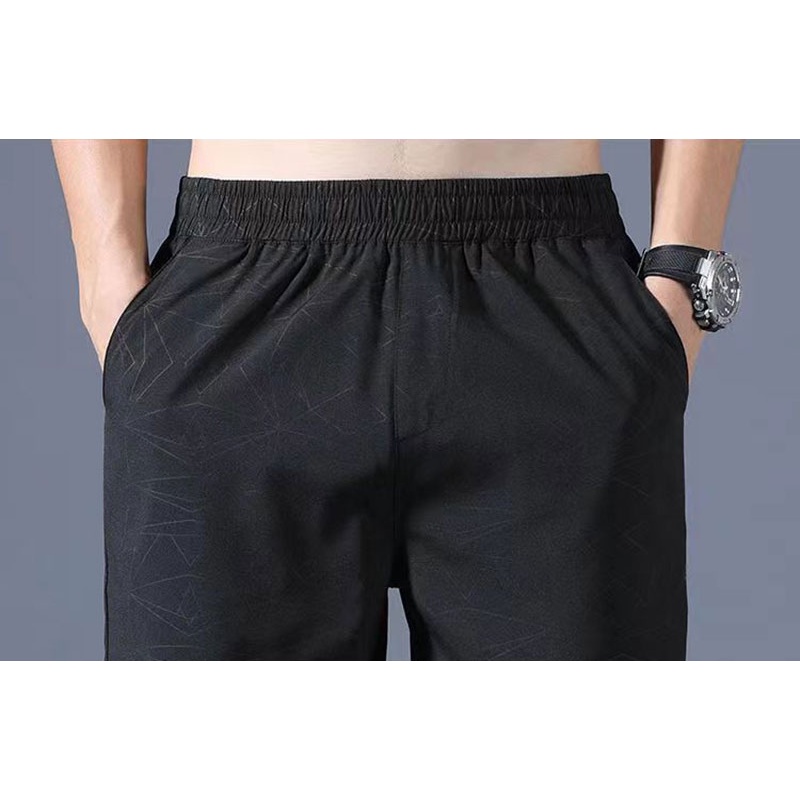 Quần Short Thể Thao Dáng Suông Chất Liệu Lụa Lạnh Nhanh Khô Thời Trang Mùa Hè Cho Nam