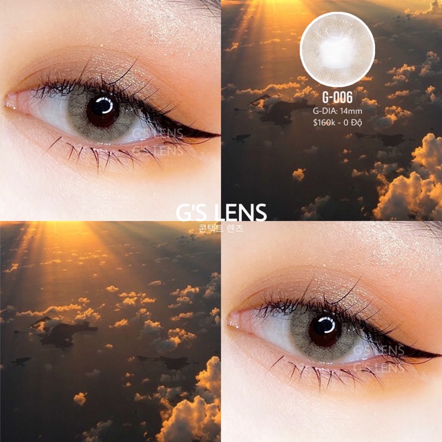 Kính Áp Tròng G'S LENS mã G-006 BROWN Nâu Tây Vân Xước Nhẹ 0 Độ