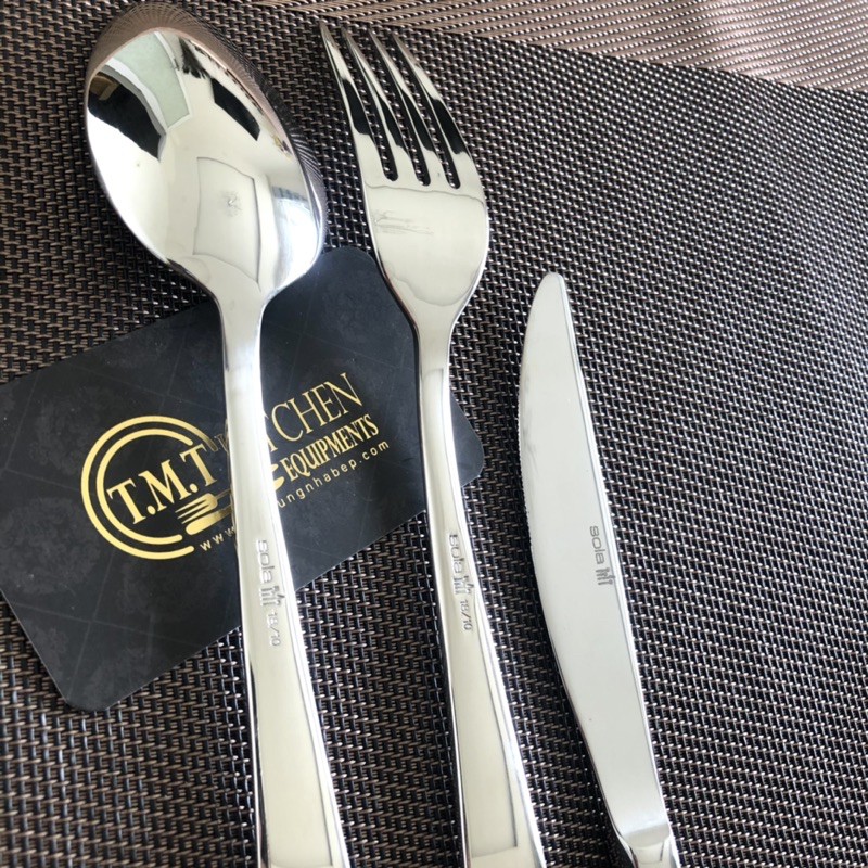 Combo 3 Dao muỗng nĩa ăn SOLA Cutlery Switzerland Inox 304 nguyên chất Thuỵ Sỹ Cao Cấp