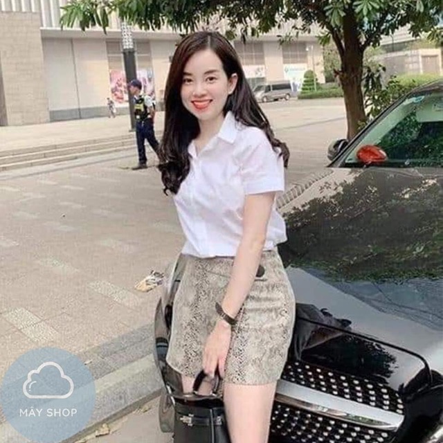 ÁO SƠ MI TRẮNG CỘC TAY HÀNG ĐẸP