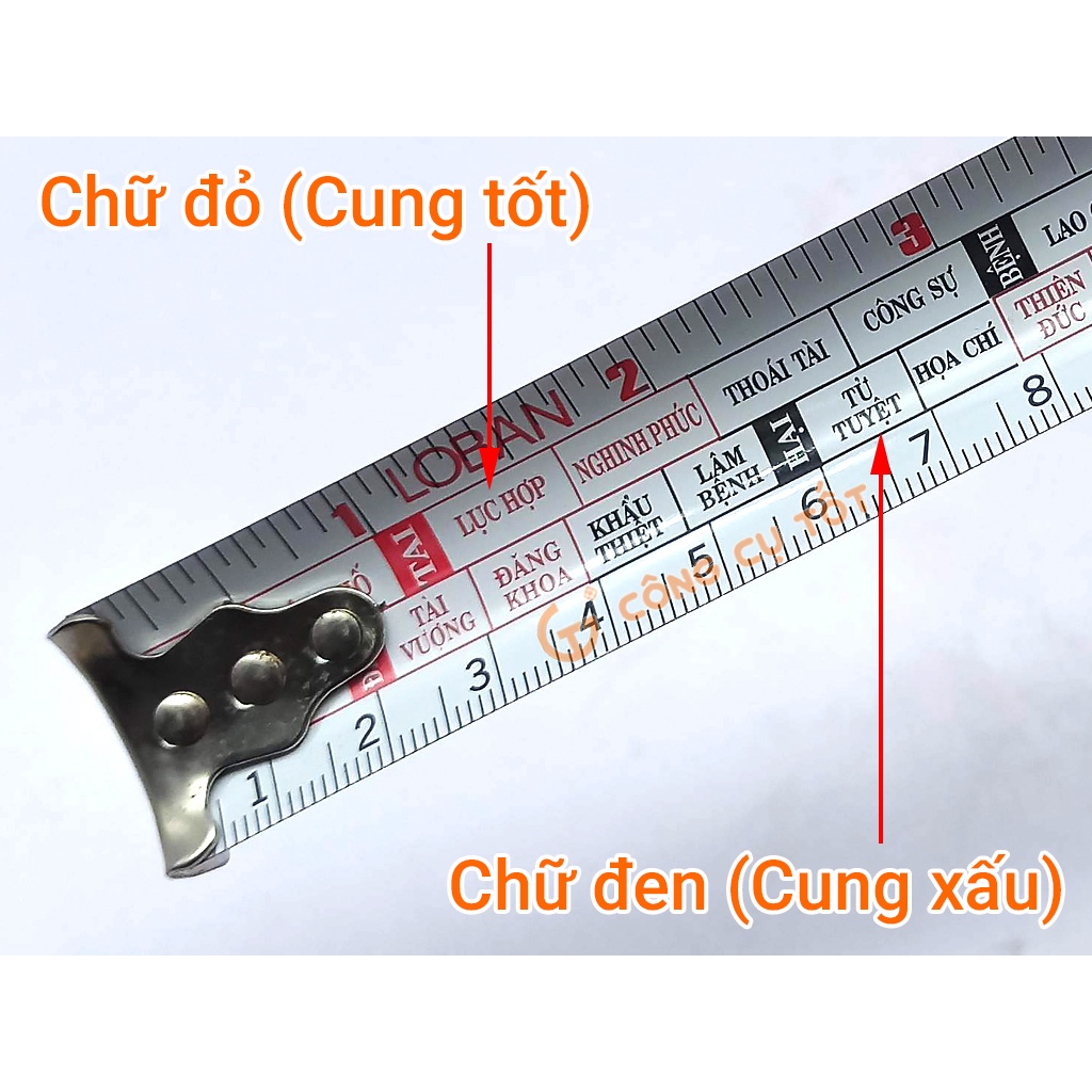 Thước cuộn Lỗ Ban tiếng Việt Tiger