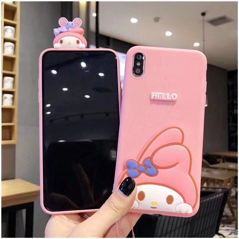 Ốp điện thoại TPU dễ thương kèm dây đeo cho Samsung Galaxy A50 A30 A20 A10 A70 S8 S9 S10 Plus A10S A20S A30S A50S