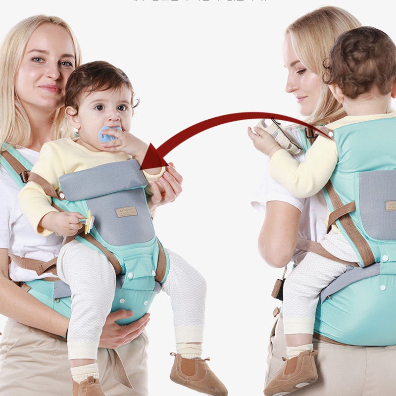 Địu 4 tư thế Royal êm ai thoáng khí, có đệm vai trợ lực an toàn cho bé từ 5 tháng đến 2 tuổi - Tiny Kids