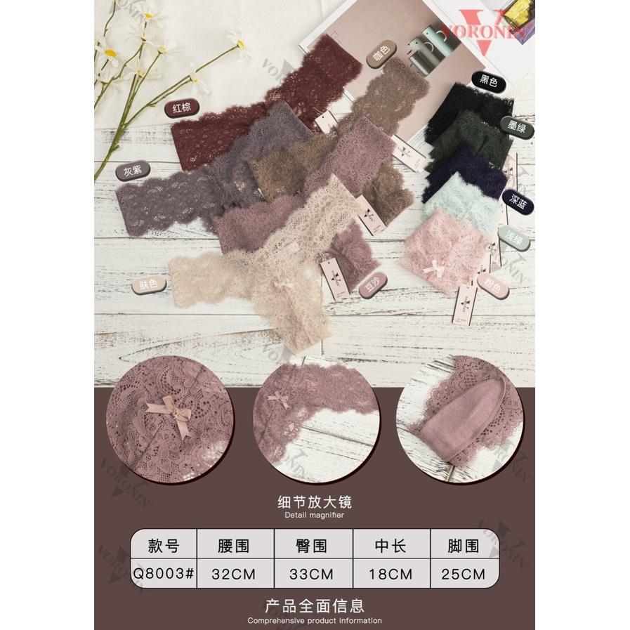 Quần Lót Nữ Lọt Khe Ren Nơ Xuyên Thấu Sexy Quyến Rủ Min Underwear 200130