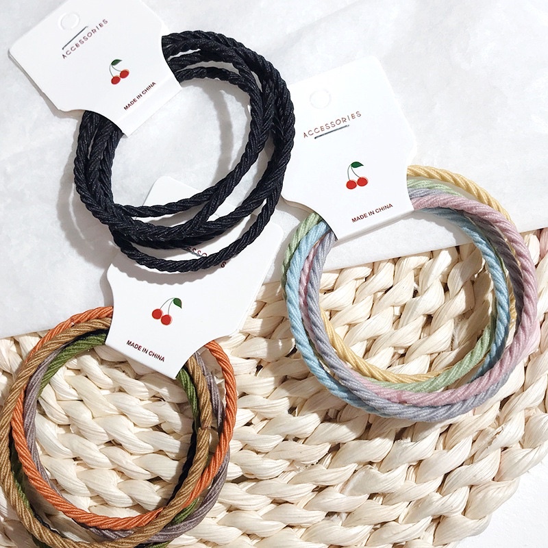 Set 5 dây buộc tóc Co Giãn Phiên Bản Hàn Quốc Xinh Xắn | Phụ kiện Tóc Cho Nữ