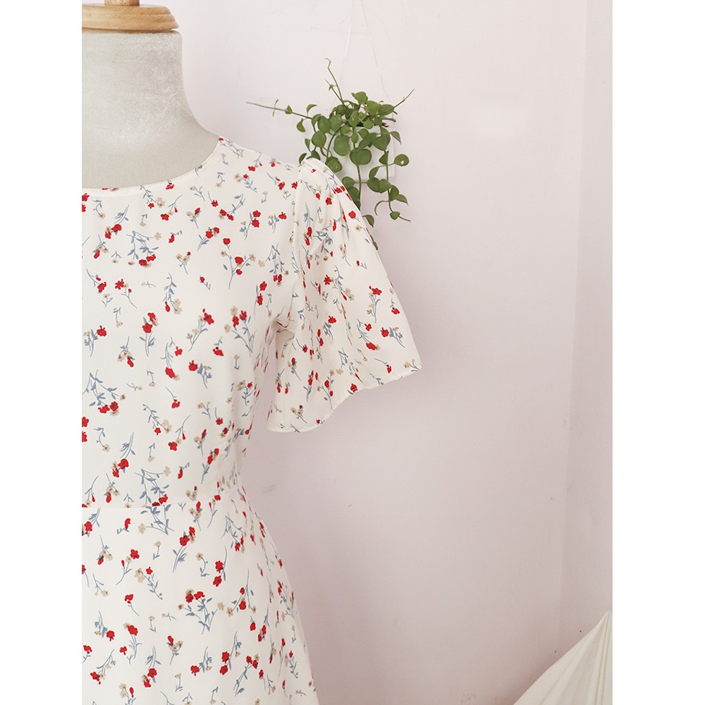 [Mã SKAMSALEP6 giảm 10% tối đa 100K đơn 150K] Đầm váy dài hoa nhí đơn giản, ngọt ngào RD037 màu hồng | BigBuy360 - bigbuy360.vn