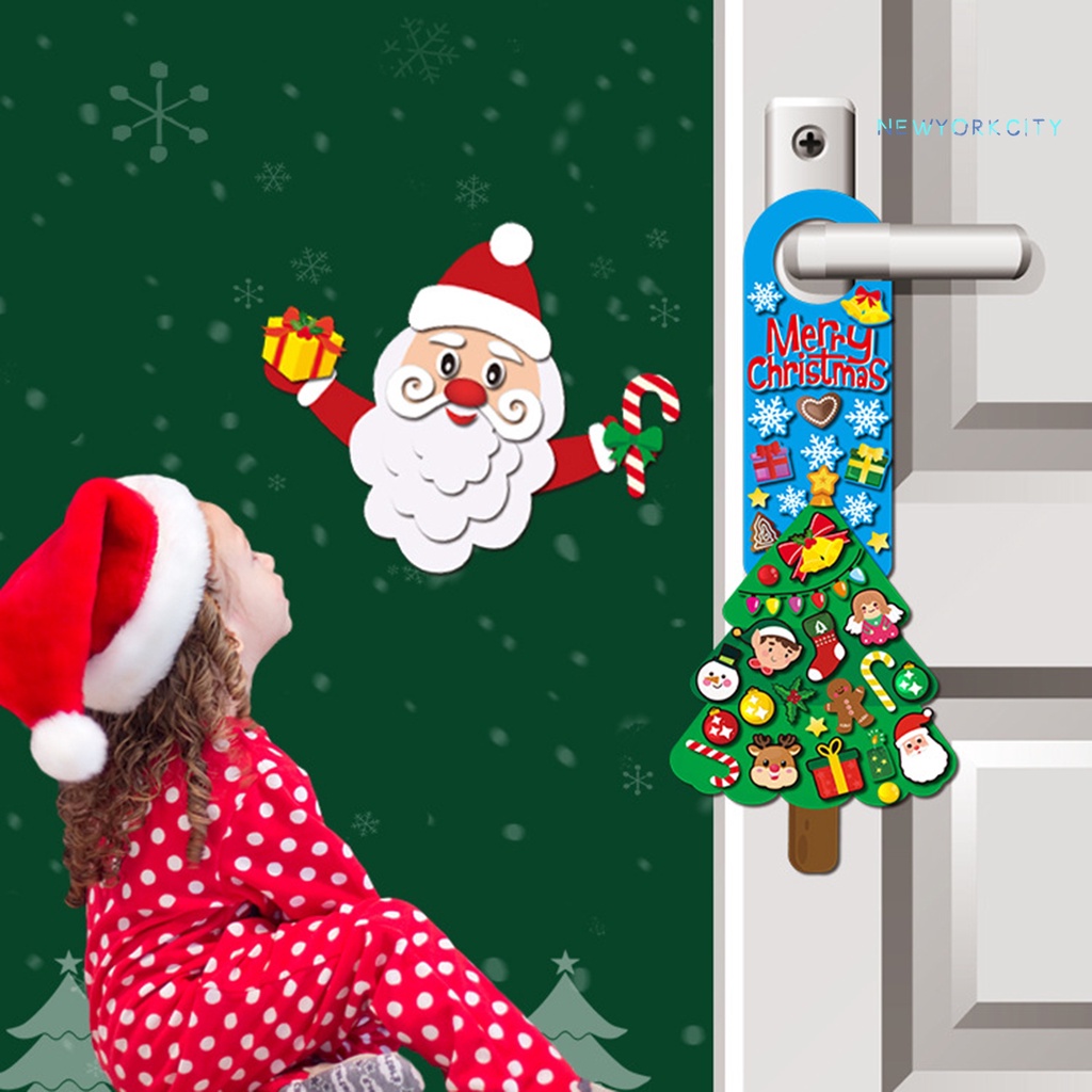 1 Bộ Nhãn Dán Hiệu Ứng 3D Hình Ông Già Noel Trang Trí Cửa Dịp Giáng Sinh