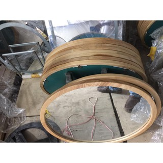 GƯƠNG TRÒN VIỀN GỖ SỒI