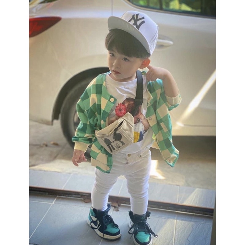Áo thun tay lỡ A D L V cho bé  , áo thun nam nữ unisex , Samyy_vn