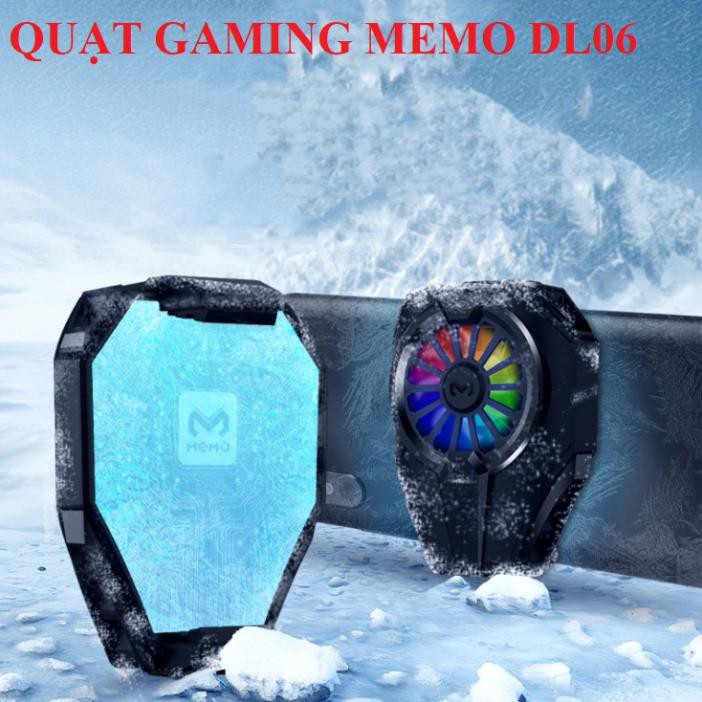 Quạt tản nhiệt điện thoại Memo DL06 làm mát nhanh cho điện thoại gaming game thủ mobile bản nâng cấp DL01