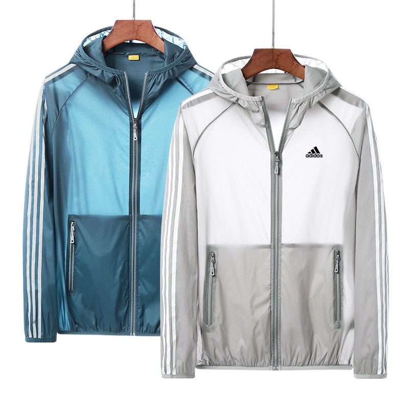 Áo Khoác Thể Thao Adidas Mỏng Có Mũ Trùm Đầu Chống Nắng Dành Cho Nam Và Nữ