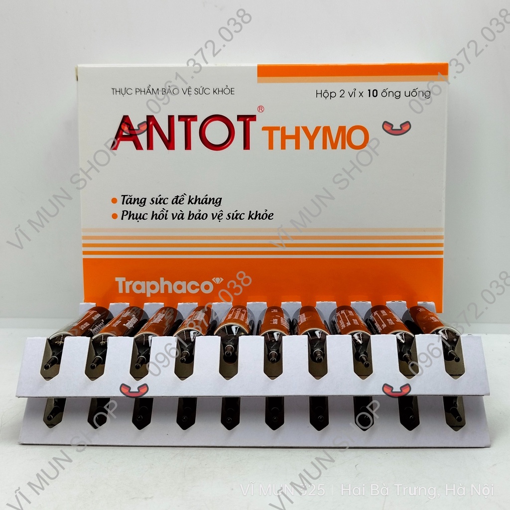 Antot thymo Traphaco hộp 2 vỉ x 10 ống