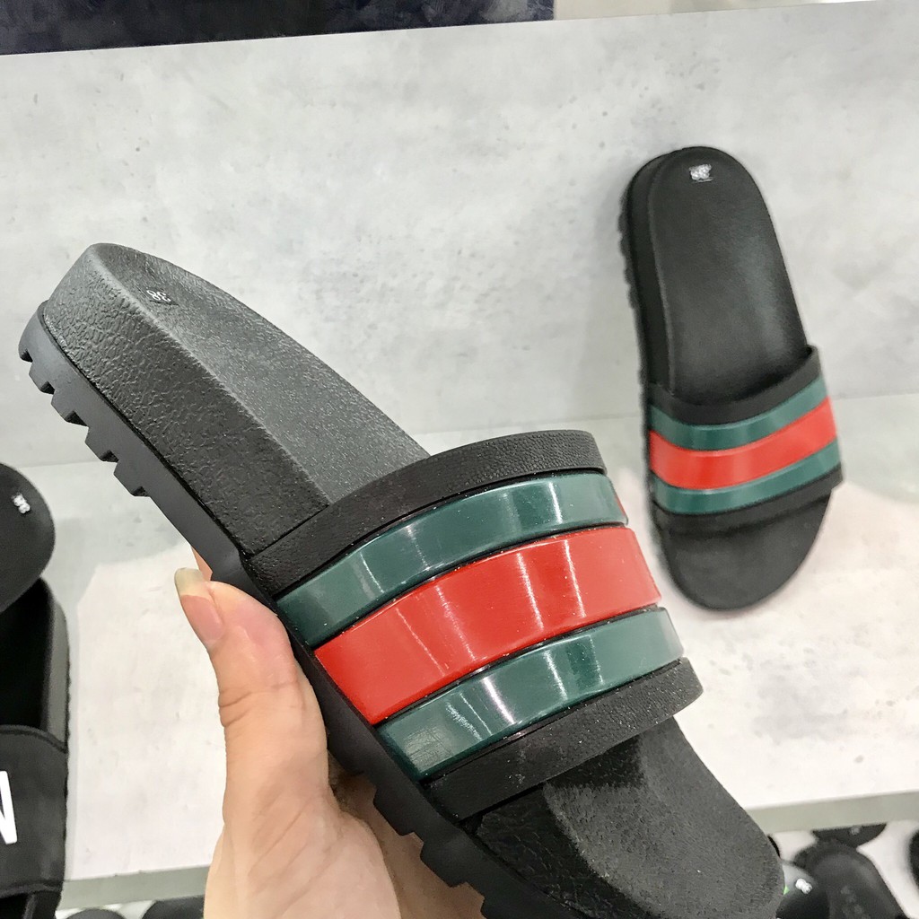 Dép lê nam gc vạch xanh đỏ,lê bảo bình đế cao su đủ size (38-42) phù hợp giới trẻ gc21_dép lê nam quai ngang