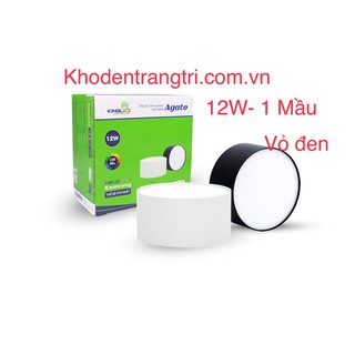 Đèn bơ tán quang-kingled 12w - obk-12ss-d115-d, vỏ đen, ánh sáng: trắng/ trung tính/ vàng, bảo hành 2 năm