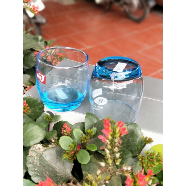 Ly thủy tinh màu xanh sang chảnh tinh tế 290ml