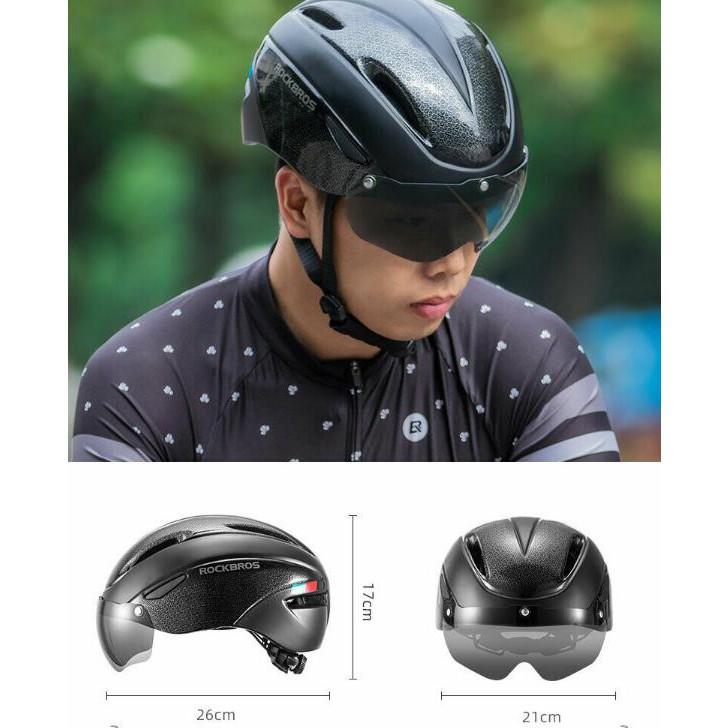 ROCKBROS Cycling helmet with goggles glasses road MTB bike