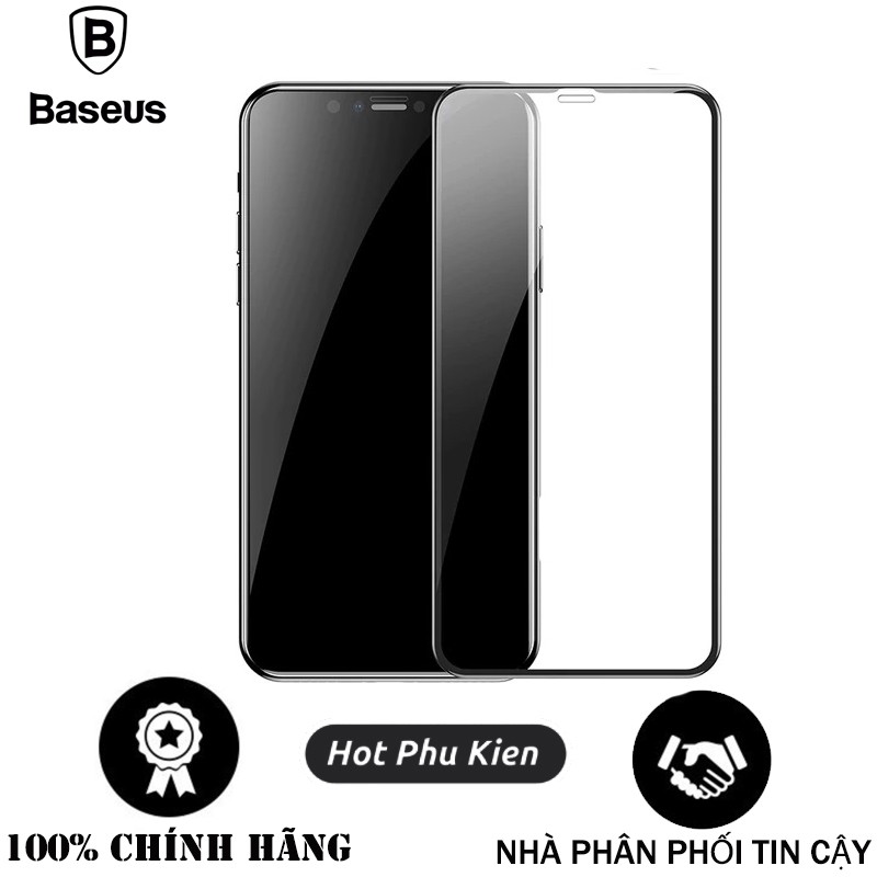 Miếng dán kính cường lực màn hình iPhone XR Baseus mỏng 0.3mm thế hệ mới mặt kính phủ nano