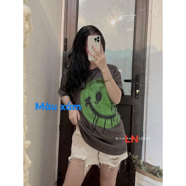 Áo phông mặt cười xanh LN11