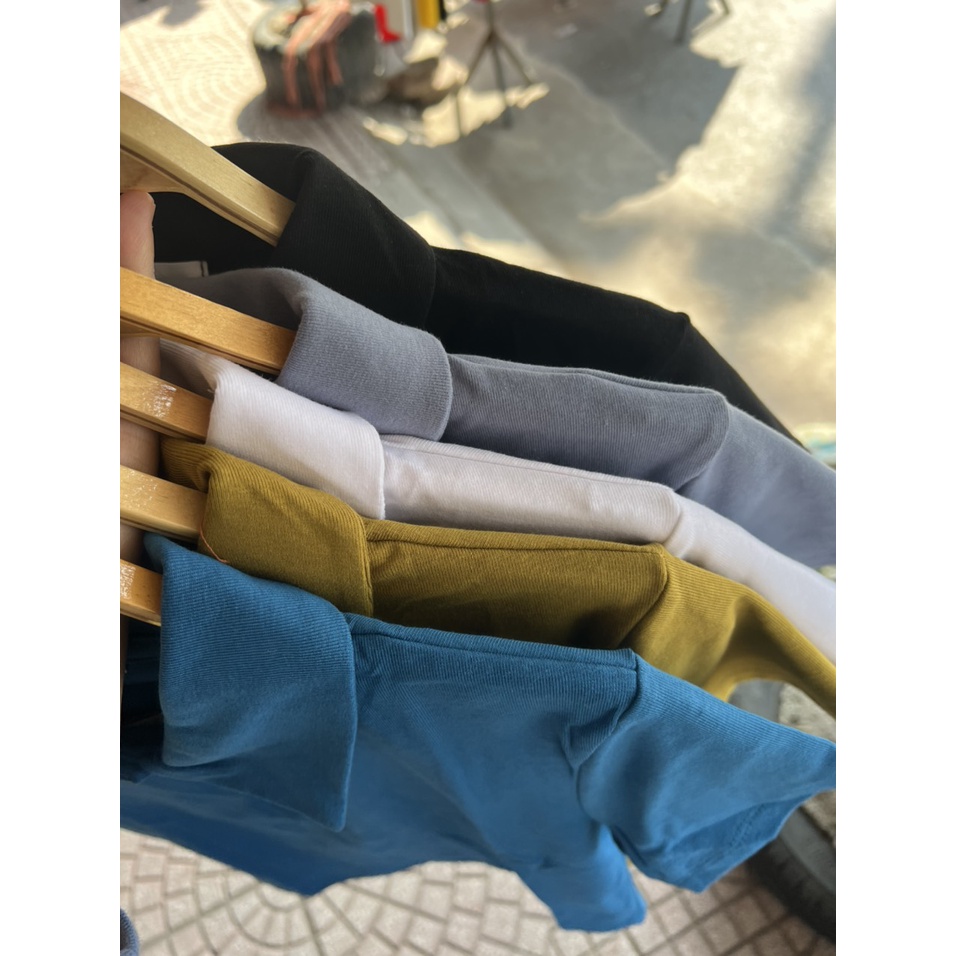 Áo polo nữ MAYSINCE2011 trơn dáng croptop vải cotton co giãn MAS05-0811