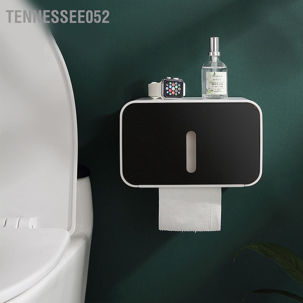 Tennessee052 Giá đỡ giấy vệ sinh treo tường PS ABS Hộp lưu trữ khăn không thấm nước Phụ kiện phòng tắm