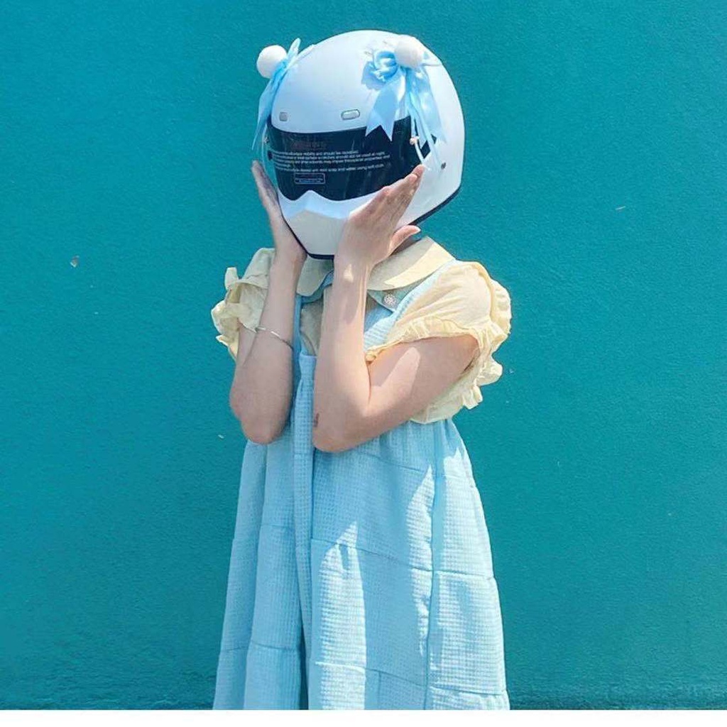 Mũ Bảo Hiểm Có Tai Tháo Rời Được Trang Trí Mũ Bảo Hiểm Xe Mô Tô Cho Nữ Hiệp Sĩ Zha