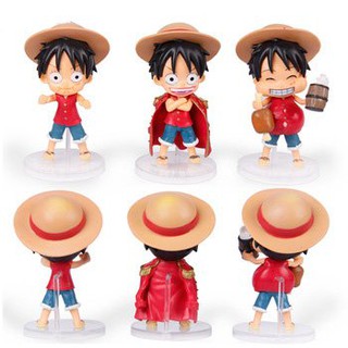 Set 03 Mô Hình Nhân Vật Monkey Luffy Chibi Dễ Thương - 12cm