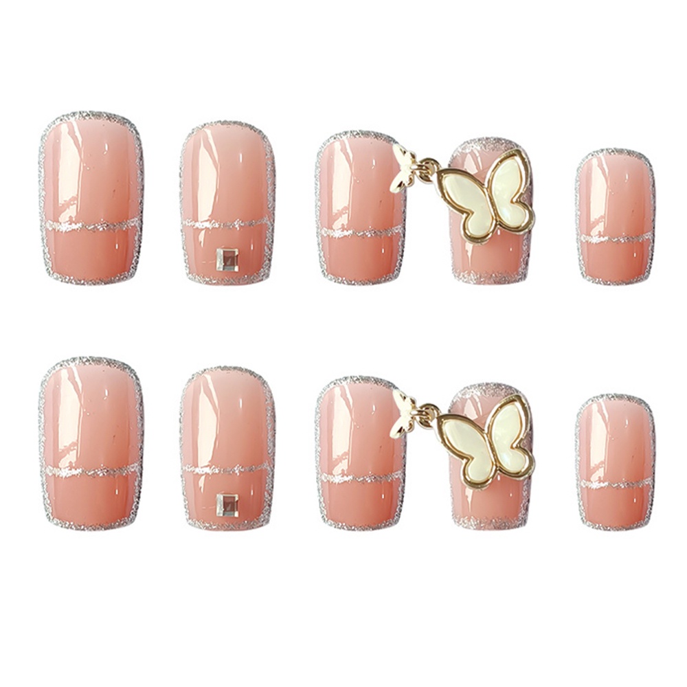 2585  bộ móng tay giả set móng giả trong suốt móng tay giả đính nơ móng tay giả dài vuông set 24 móng tay giả  móng giả thiết kế  móng giả thiết kế