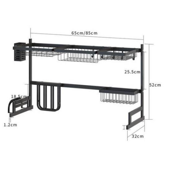 Kính Chào quý khách KỆ ĐỂ CHÉN BÁT ĐỂ NGANG TRÊN BỒN RỬA BÁT KHUNG METAL SƠN ĐEN TĨNH ĐIỆN Xin cảm ơn quý khách