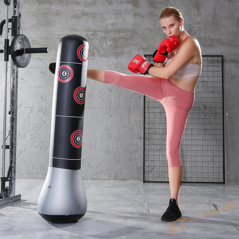 【Popular】Inflatable Boxing Bag Training Exercise Punching Stand Fitness Equipment