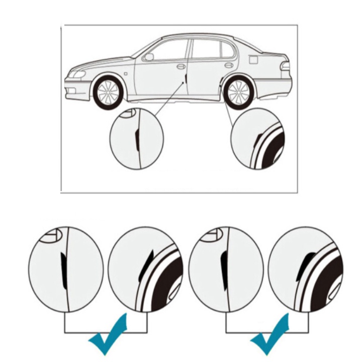 Bộ Nẹp 4 Chiếc Trang Trí Bảo Vệ Chống Va Đập Cánh Cửa Ô Tô/ Mã CYX  (Phân Theo Tên Các Hãng Xe)