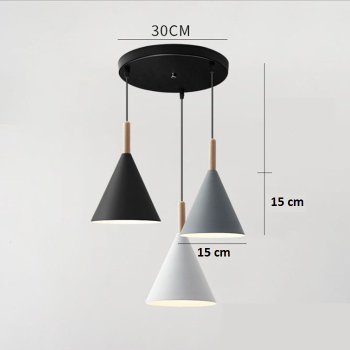 Bộ đèn thả MONSKY HINN trang trí cao cấp kèm bóng LED chuyên dụng và đế ốp trần