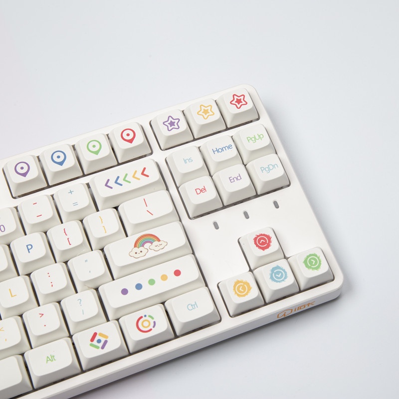 122 Phím Bút màu Keycap XDA Cấu hình dễ thương PBT Thuốc nhuộm phụ Bàn phím cơ học Keycap