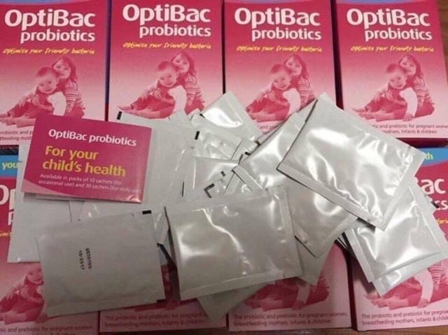 Men vi sinh Optibac Hồng cho bà bầu, trẻ sơ sinh