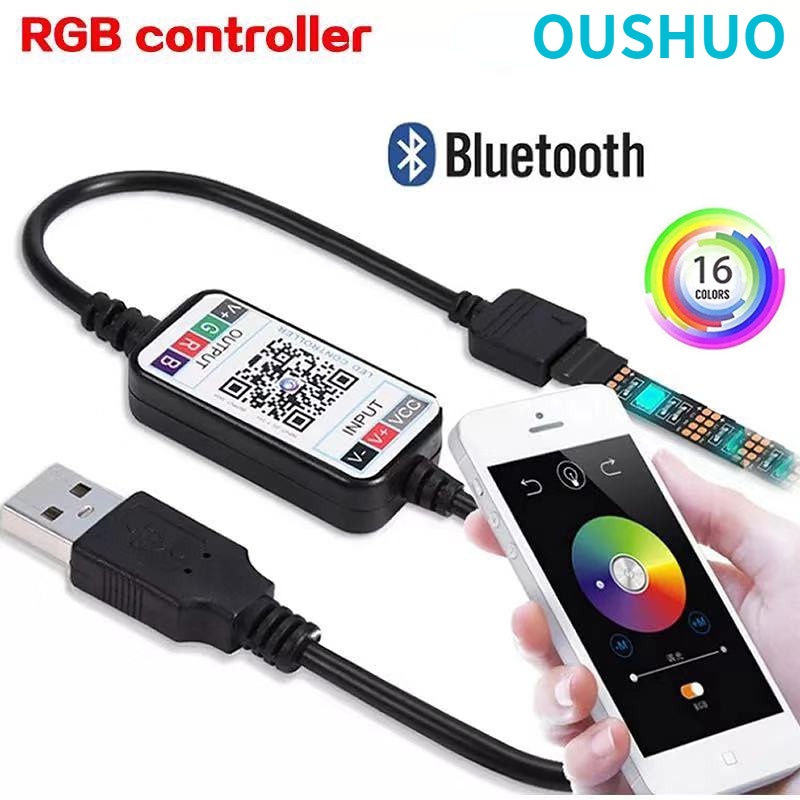 Bộ Dây Đèn LED 5050 RGB 5V IP65 IP20 Bluetooth Điều Khiển Bằng APP Chuyên Dụng