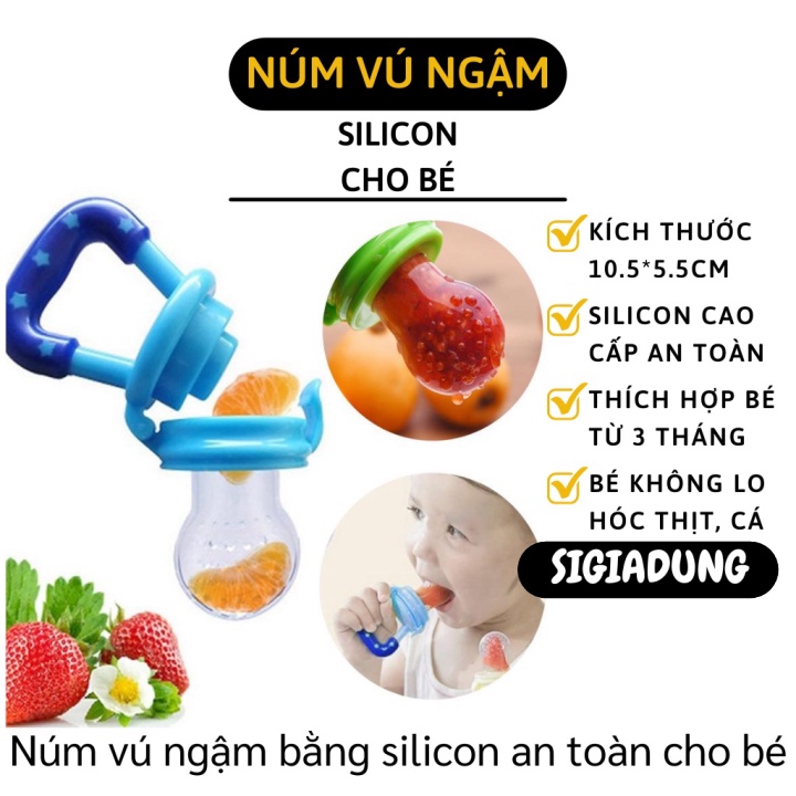 [SGD] Núm Vú Giả - Núm Vú Ngậm Mọc Răng Có Chỗ Đổ Nước, Trái Cây Cho Trẻ Trên 3 Tháng 6653