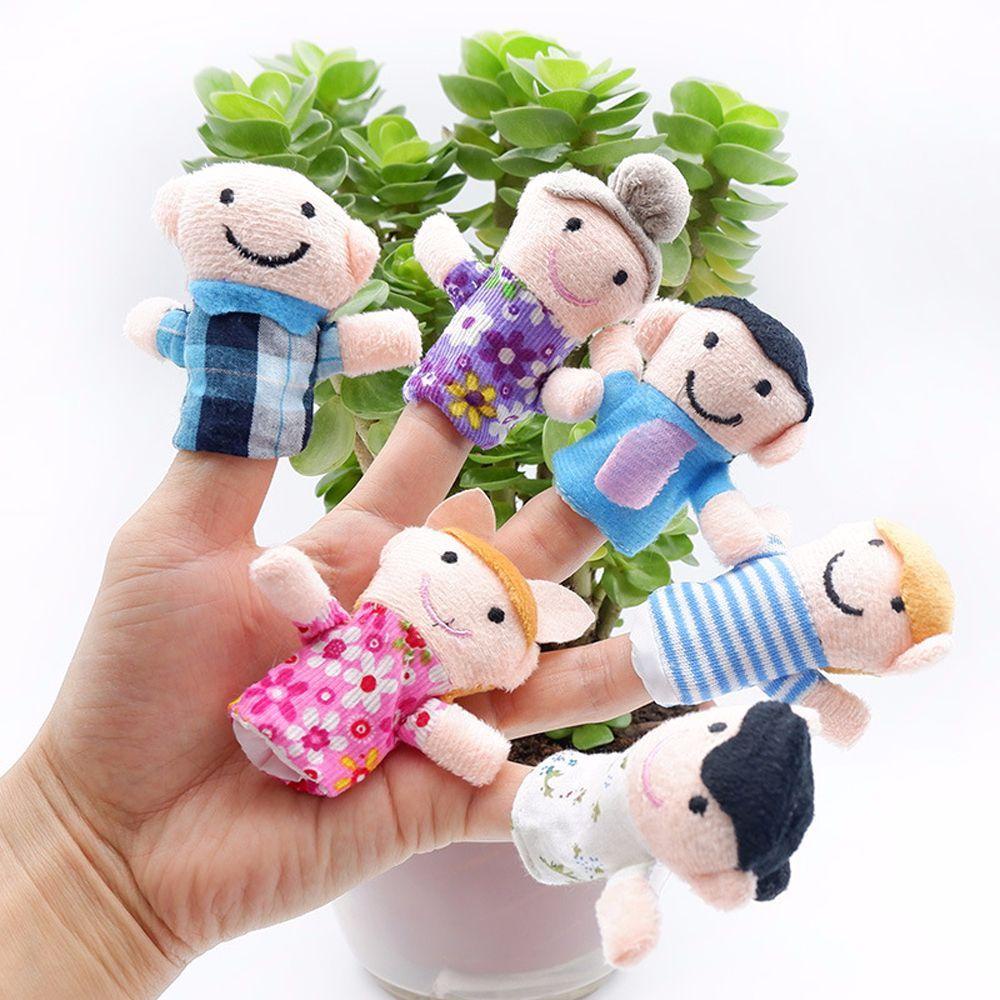 Set 6 Con Rối Đeo Ngón Tay Hình Hoạt Hình Dễ Thương