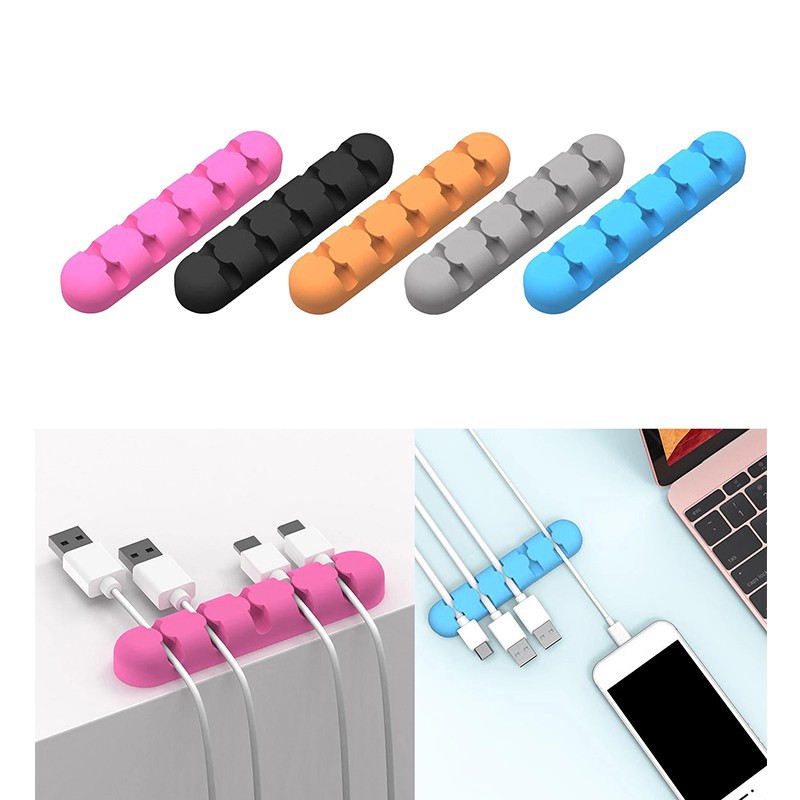 Dụng cụ kẹp giữ cáp Suntaiho F1 bằng silicon cho dây USB / chuột / tai nghe đa năng để bàn số lượng tùy chọn