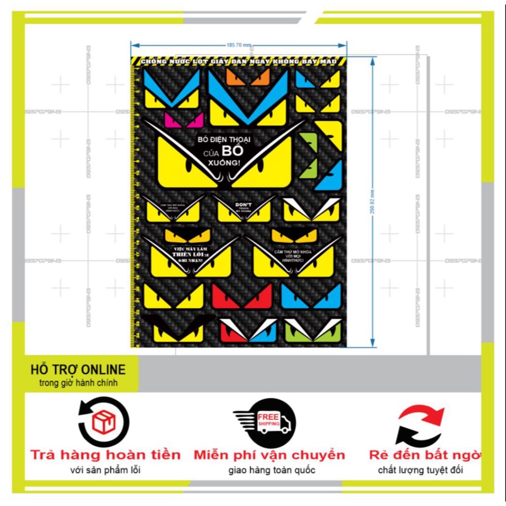 22 LOGO STICKER MẮT FENDI DỄ THƯƠNG KUTE - SHINDECAL2