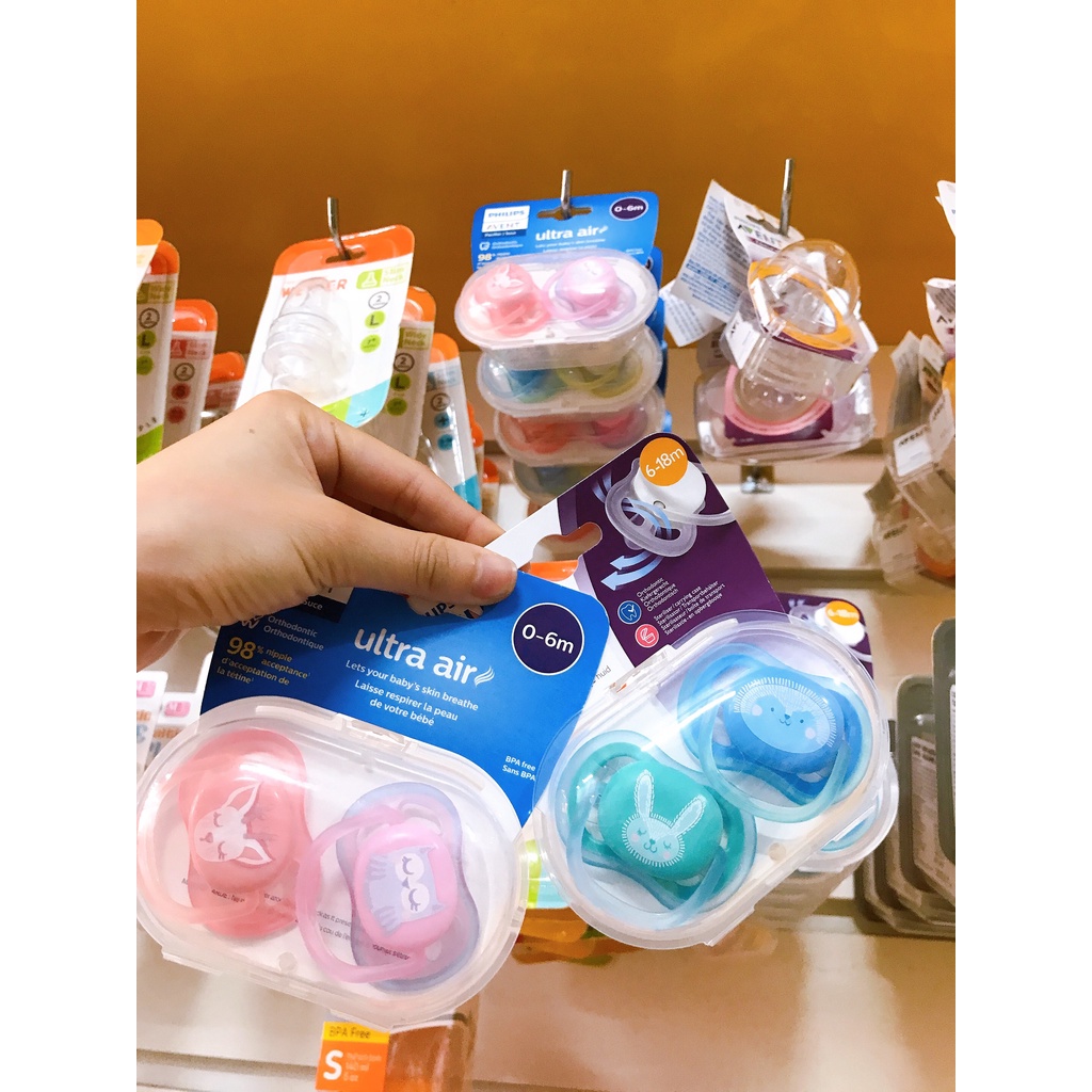 TI GIẢ AVENT THÔNG KHÍ ULTRA AIR SILICON MỀM 0-6M/6-18M ANH QUỐC (Lẻ cái)