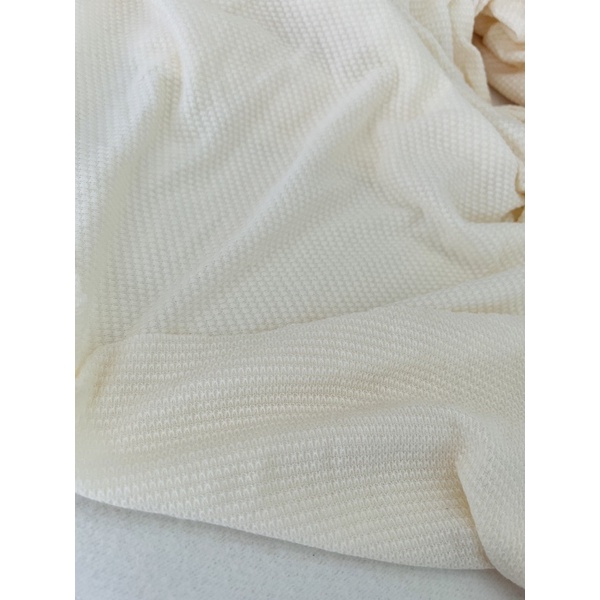 1,2m vải thun thông hơi màu kem pastel