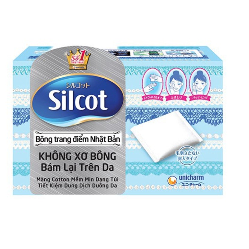 Bông Trang Điểm (Bông Tẩy Trang) Silcot 82 Miếng/hộp