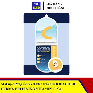 Mặt nạ dưỡng ẩm và dưỡng trắng FOODAHOLIC DERMA BRITENING VITAMIN C 23g