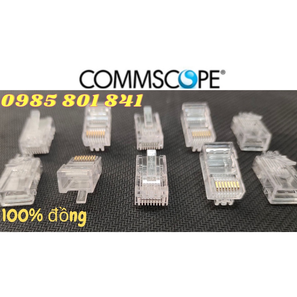 Hạt mạng RJ45 cat5 Commscope 6-554720-3 chính hãng, hàng tốt